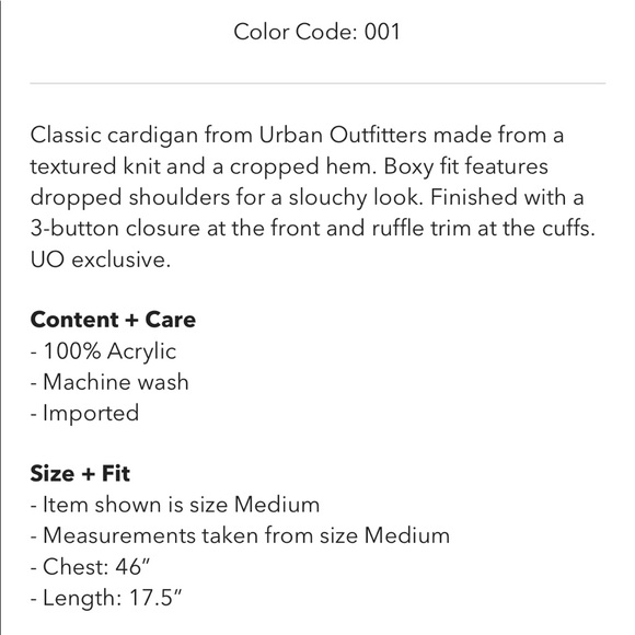 Urban Outfitters Poppet cropped cardigan, size S. - Picture 5 of 8